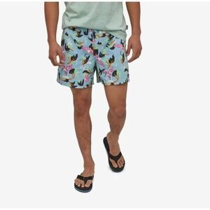 Patagonia Baggies Shorts Spoonbills Big Sky Blue Medium